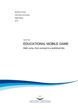 EDUCATIONAL MOBILE GAME Math Jump, from Concept to a Published Title