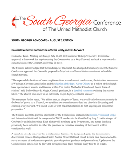 SOUTH GEORGIA ADVOCATE – AUGUST 1 EDITION Council