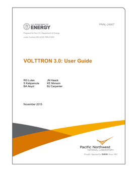 VOLTTRON 3.0: User Guide