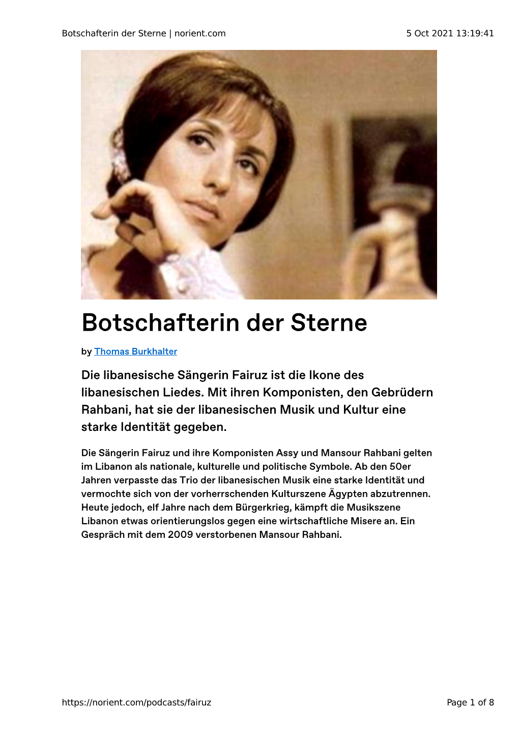 Botschafterin Der Sterne | Norient.Com 5 Oct 2021 13:19:41