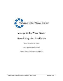 Mitigation Plan for City of Yucaipa