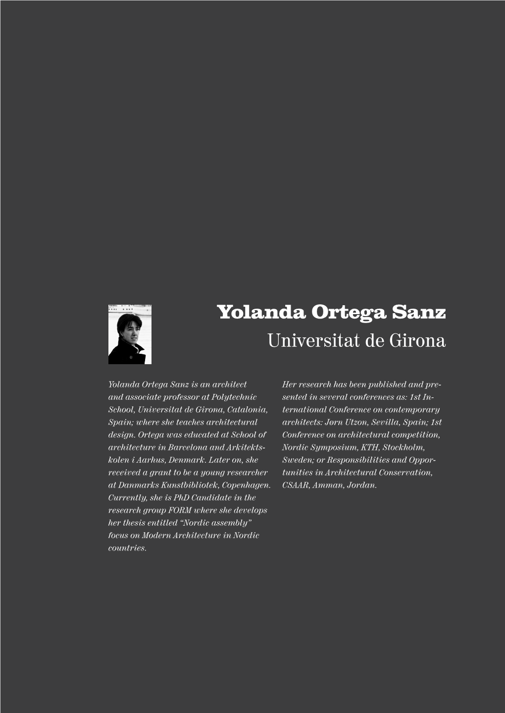 Yolanda Ortega Sanz Universitat De Girona