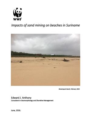 Impacts of Sand Mining on Beaches in Suriname