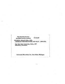 University Microfilms, Inc., Ann Arbor, Michigan 0 Copyright By
