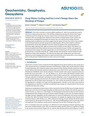 Deep Water Cycling and Sea Level Change Since the Breakup of Pangea