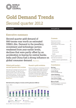 Gold Demand Trends Q2 2012
