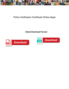 Police Verification Certificate Online Apply