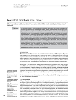 Co-Existent Breast and Renal Cancer