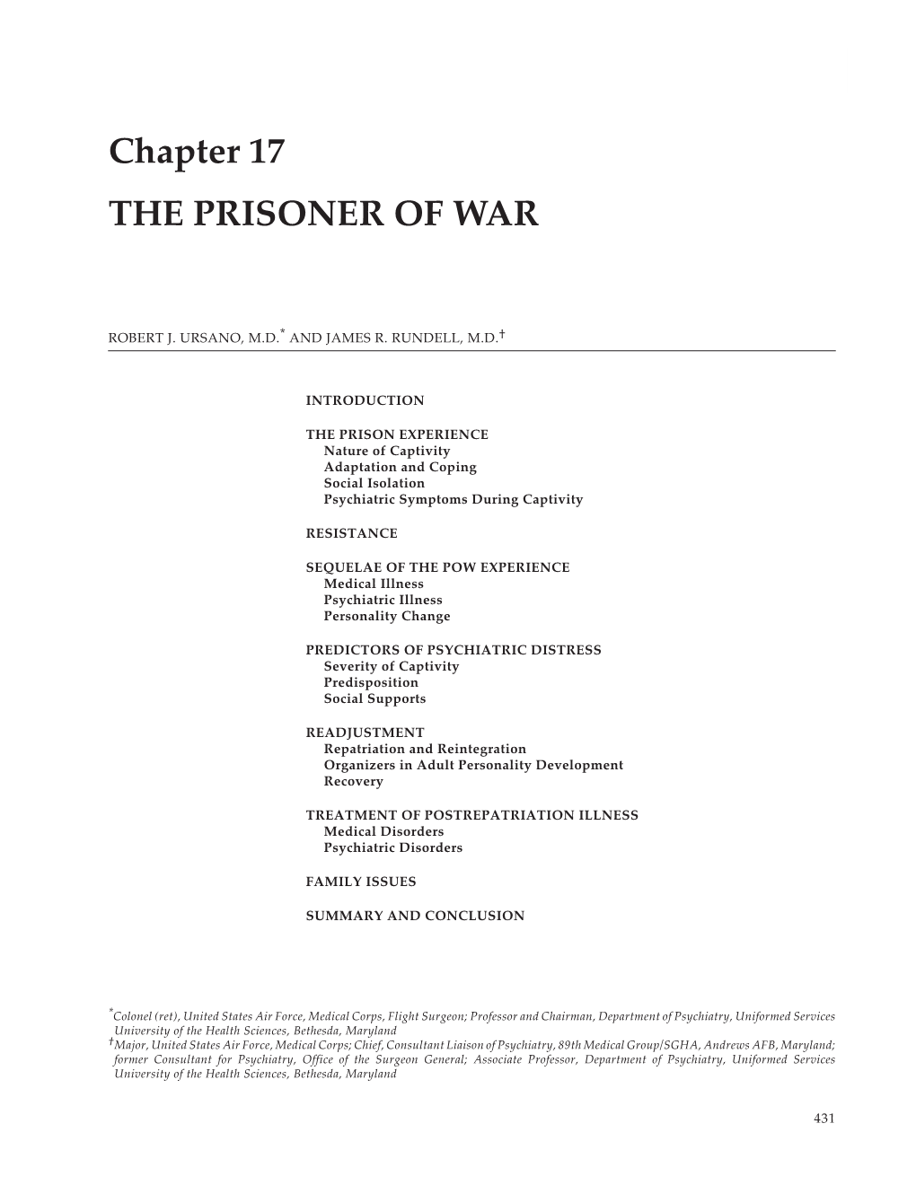 Chapter 17 the PRISONER of WAR