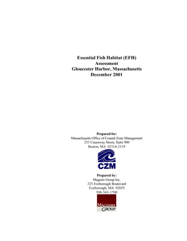 Essential Fish Habitat (EFH) Assessment Gloucester Harbor, Massachusetts December 2001