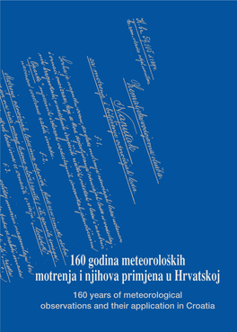 160 Godina Meteoroloških Motrenja I Njihova Primjena U Hrvatskoj