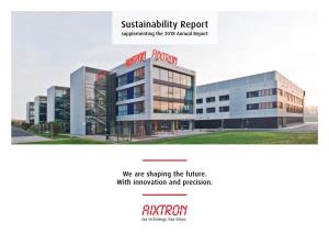 Sustainability Report Supplementing the 2018 Annual Report