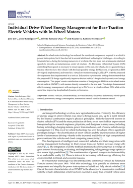 Individual Drive-Wheel Energy Management for Rear-Traction Electric Vehicles with In-Wheel Motors