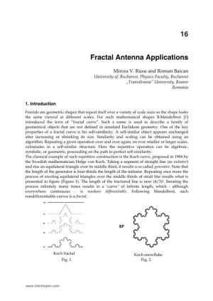 Fractal Antenna Applications 16X