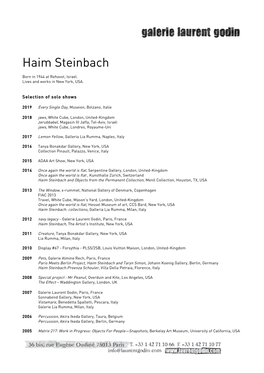 Haim Steinbach