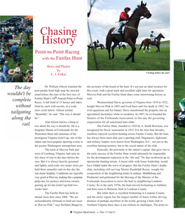 Chasing History Point-To-Point Racing with the Fairfax Hunt