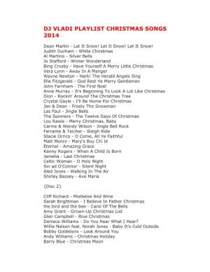 Dj Vladi Playlist Christmas Songs 2014