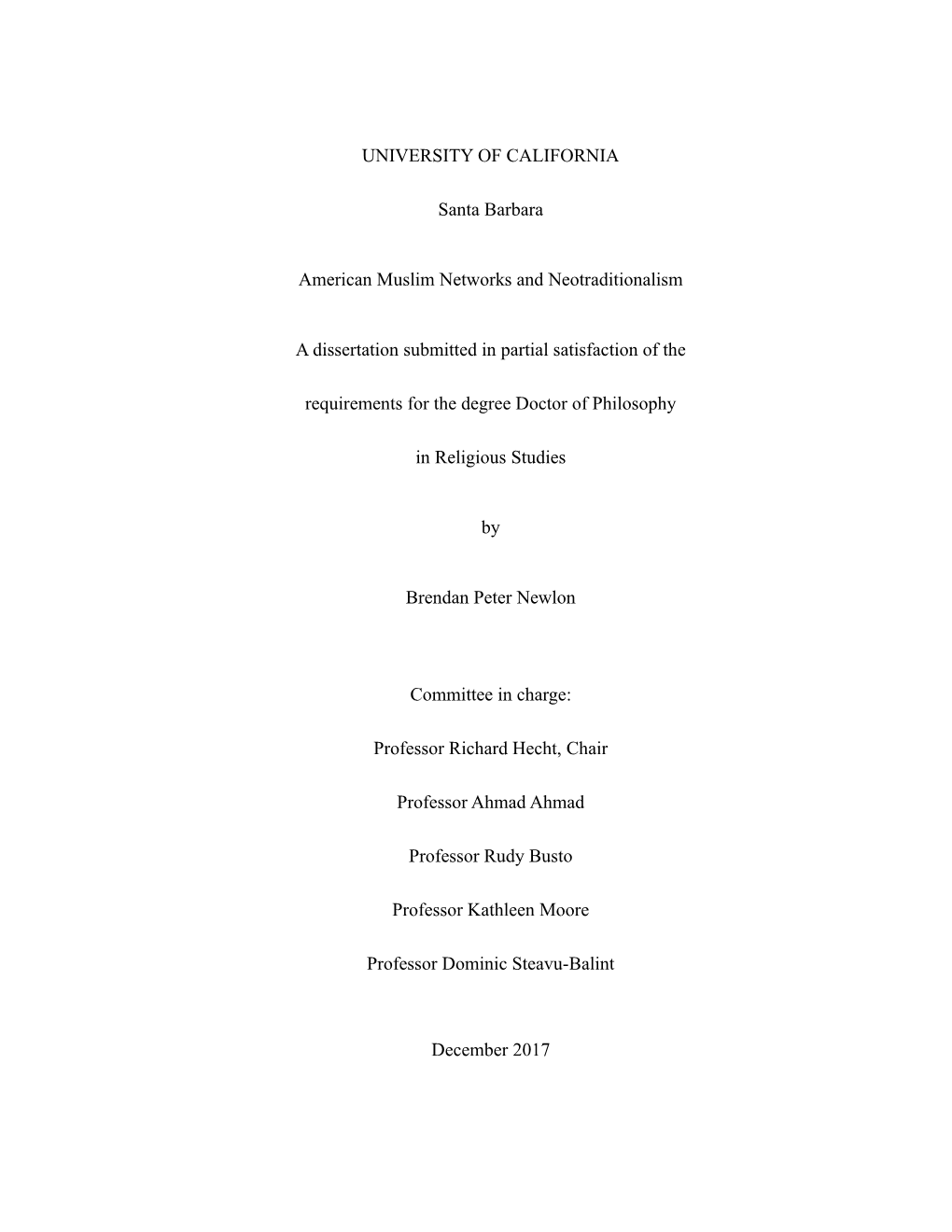 Dissertation Prospectus Template