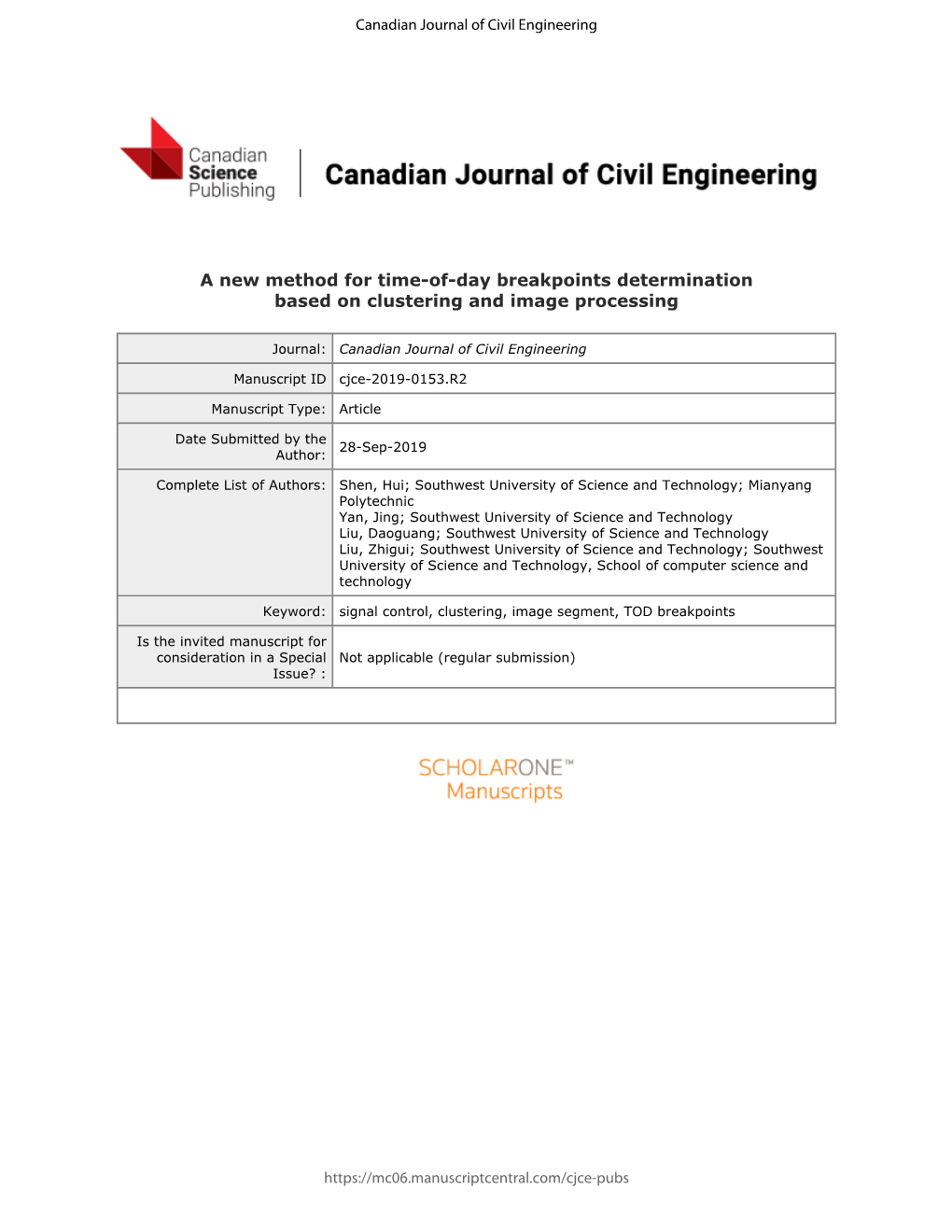 A New Method for Time-Of-Day Breakpoints Determination Based on Clustering and Image Processing