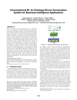 Conversational BI: an Ontology-Driven Conversation System for Business Intelligence Applications