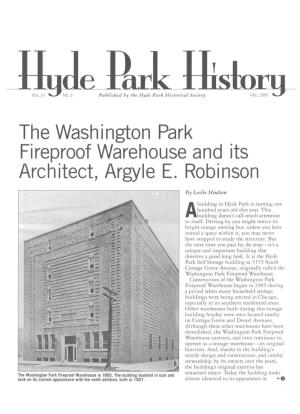 The Washington Park Fireproof Warehouse and Its Architect, Argyle E
