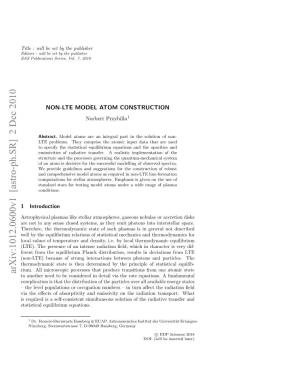 Arxiv:1012.0600V1 [Astro-Ph.SR] 2 Dec 2010 a Ulctossre,Vl ,2018 Publisher ?, the Vol