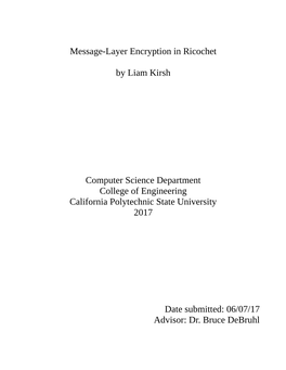 Message-Layer Encryption in Ricochet