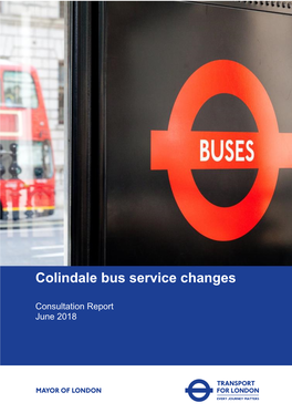 Colindale Bus Service Changes
