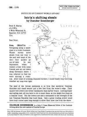 Istria's Shifting Shoals by Chandler Rosenberser Peter B