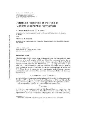 Algebraic Properties of the Ring of General Exponential Polynomials