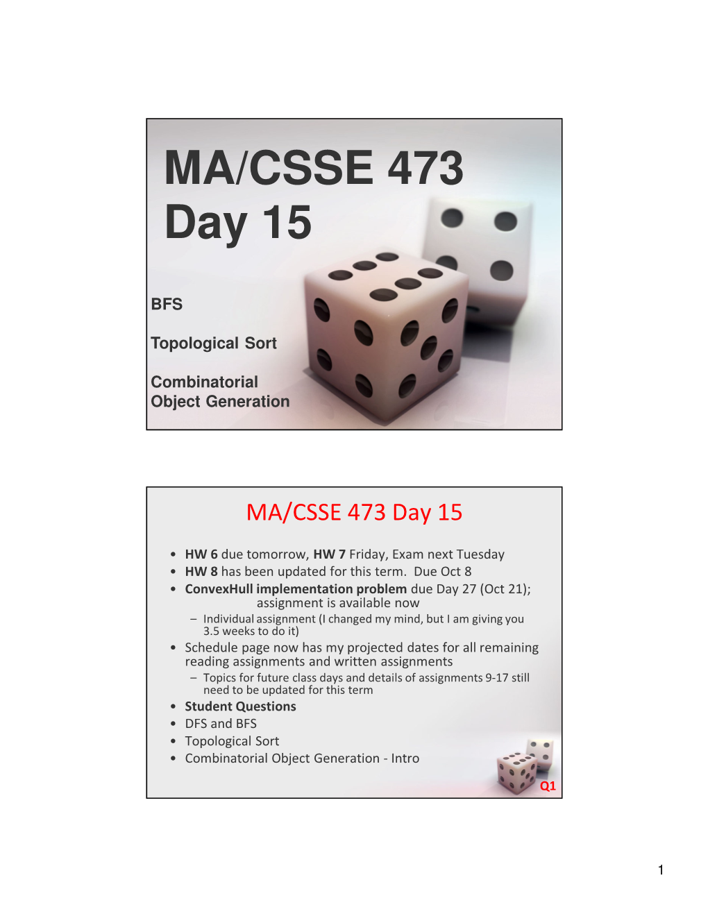 MA/CSSE 473 Day 15