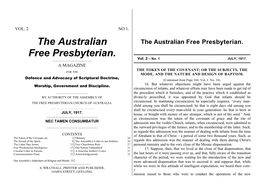 Australian Free Presbyterian Vol. 2 1917- 1921