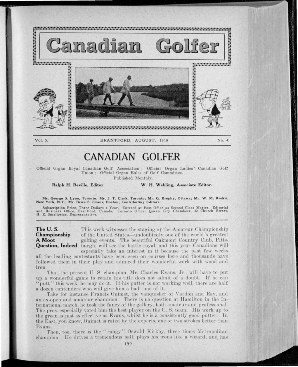 Canadian Golfer, August, 1919