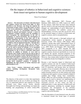 On the Impact of Robotics in Behavioral and Cognitive Sciences: from Insect Navigation to Human Cognitive Development