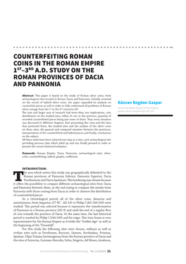 Counterfeiting Roman Coins in the Roman Empire 1St–3Rd A.D