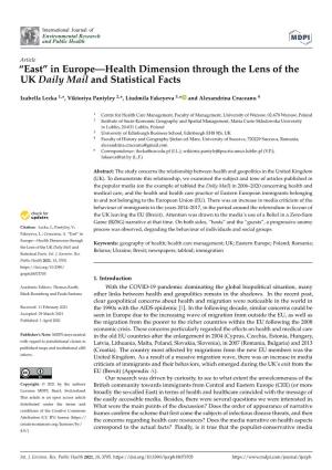 In Europe—Health Dimension Through the Lens of the UK Daily Mail and Statistical Facts