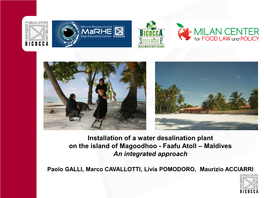 Faafu Atoll – Maldives an Integrated Approach
