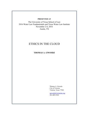 Ethics in the Cloud