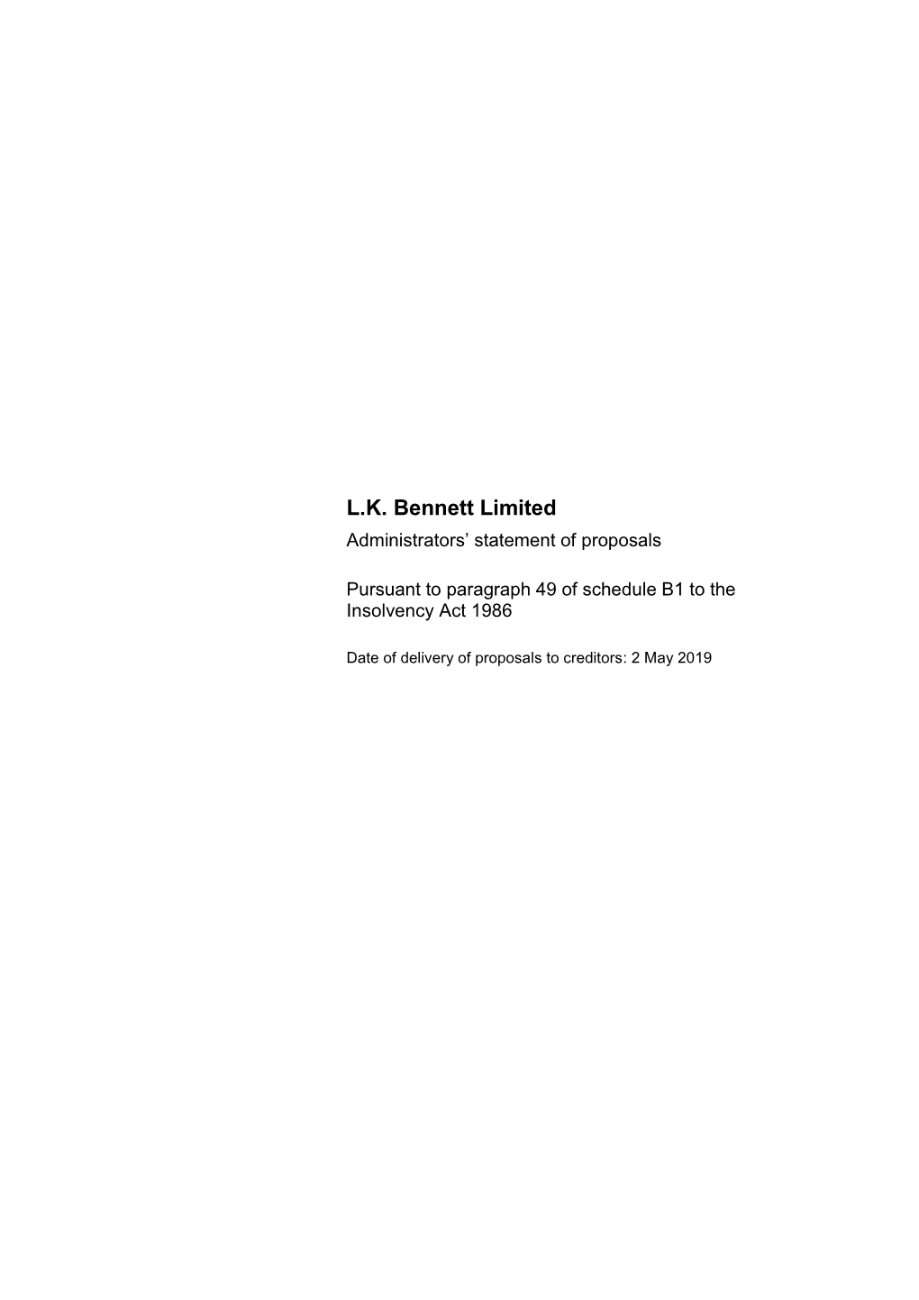 LK Bennett Limited