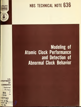Modeling of Atomic Clock Performance and Detection of Abnormal Clock Behavior