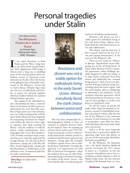 Personal Tragedies Under Stalin