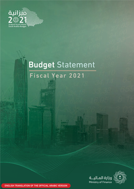 Budget Statement Fiscal Year 2021