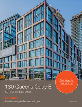 130 Queens Quay E 1,915 SF for Sale: Office