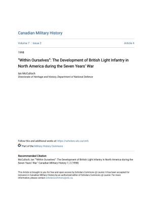 The Development of British Light Infantry in North America During the Seven Years’ War