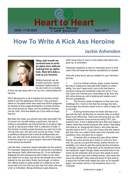 How to Write a Kick Ass Heroine Jackie Ashenden