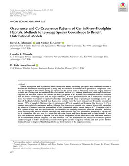 Occurrence and Co‐Occurrence Patterns of Gar in River–Floodplain