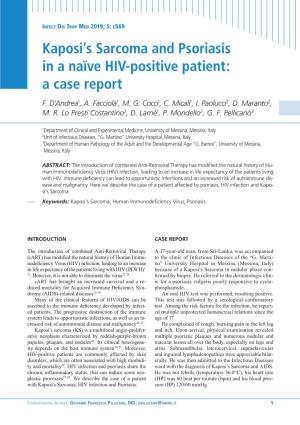 Kaposi's Sarcoma and Psoriasis in a Naïve HIV-Positive Patient