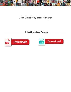 John Lewis Vinyl Record Player