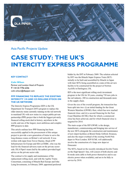 The Uk's Intercity Express Programme