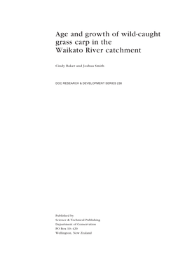 Age and Growth of Wild-Caught Grass Carp in the Waikato River Catchment